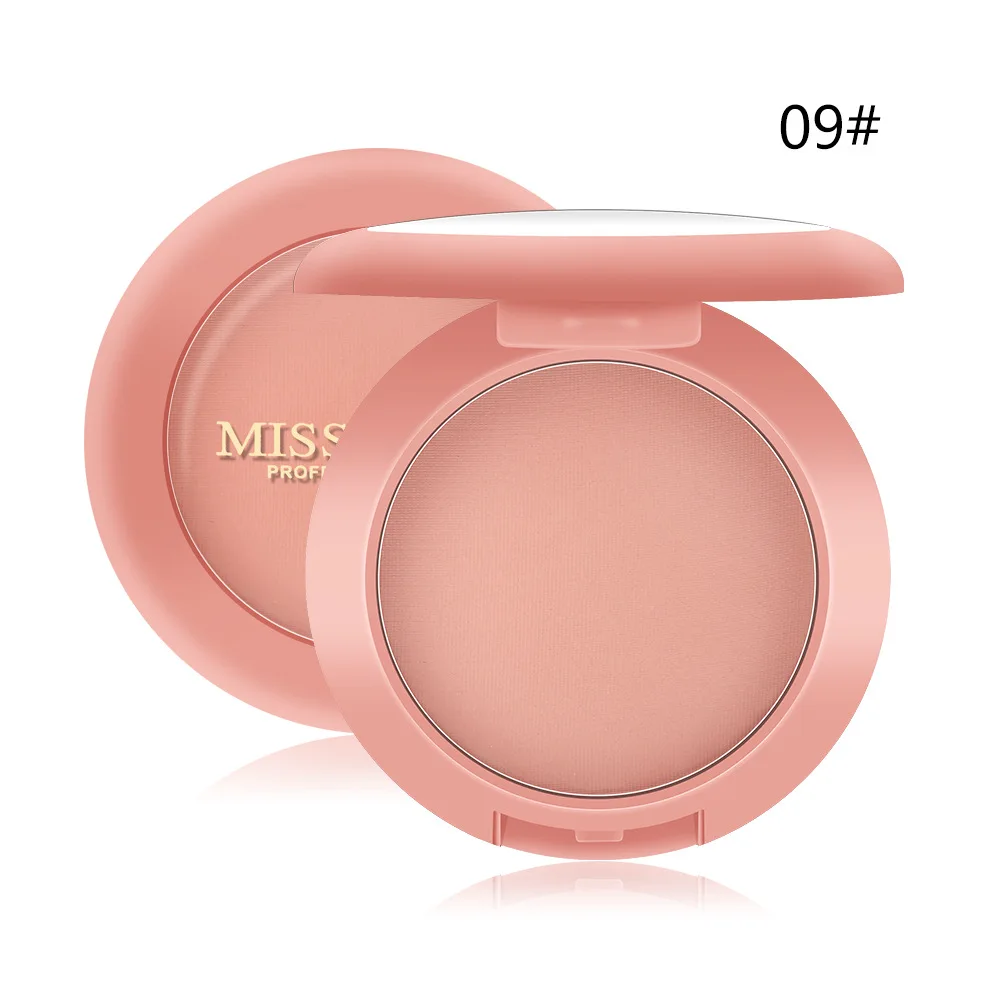 Foundation makeup blush Natural Long Lasting Brighten Skin Colour 12 Colors Matte Blush Rouge Powder Cake Contour Powder TSLM1 - Color: 09