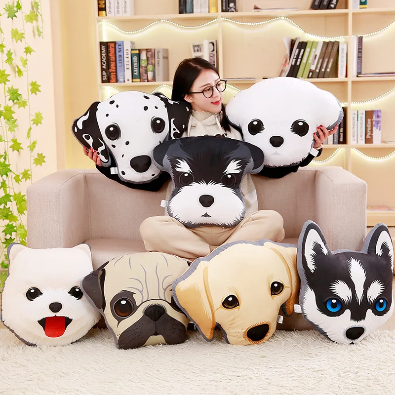 Творческая личность 3D Собака Хаски плюшевые игрушки домашняя подушка для мебели и подушка грелка рук кукла подарок для девочки