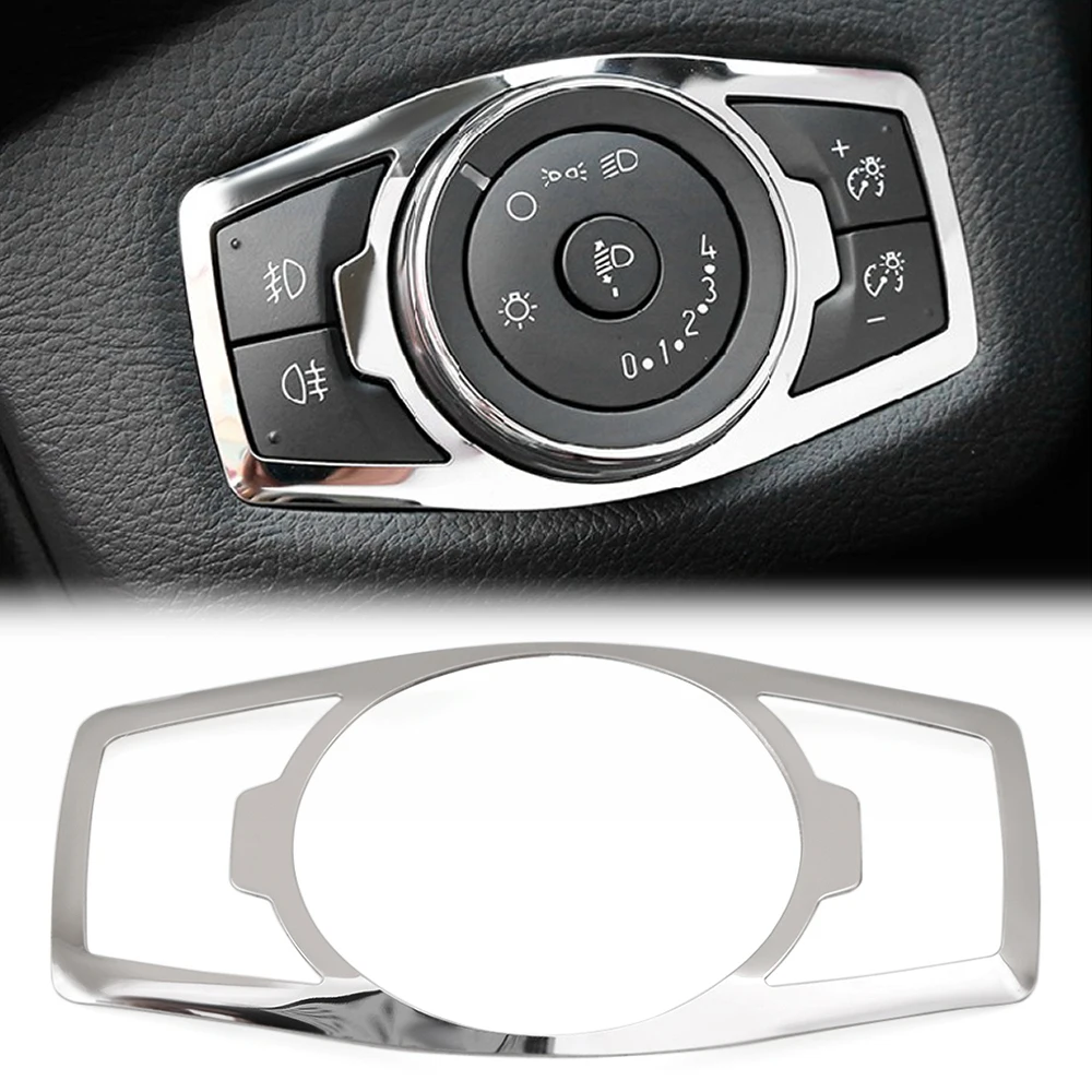 

Car Headlight Switch Trim Decorative Sequins Cover Sticker For Ford Focus 3 4 MK4 2014 2015 2016 2017 Accessories