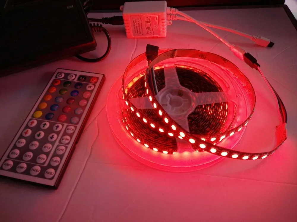 Светодиодная лента RGB 5050 SMD 5 м/рулон 600 светодиодов 12 В 6 А блок питания адаптер с