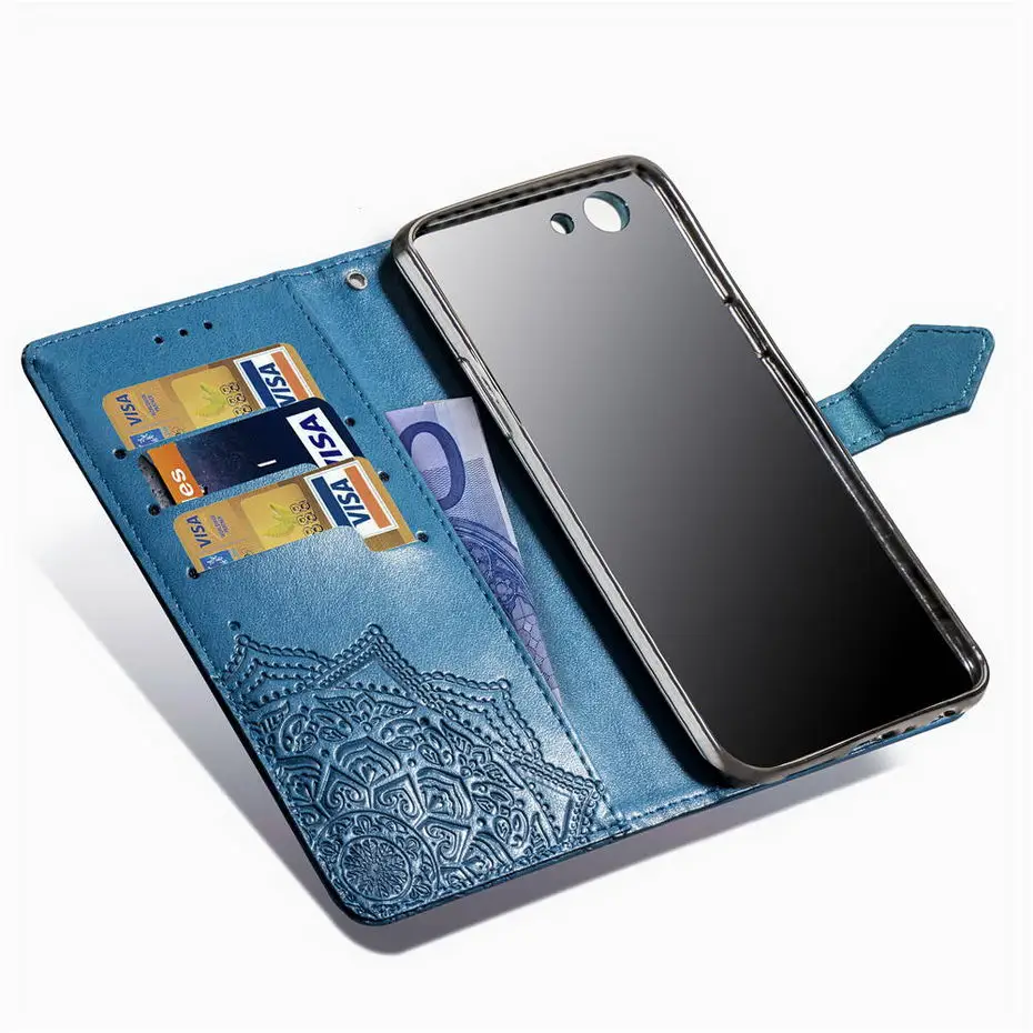 3D Мандала Цветок Роскошные из искусственной кожи чехол для OPPO A83 флип бумажник