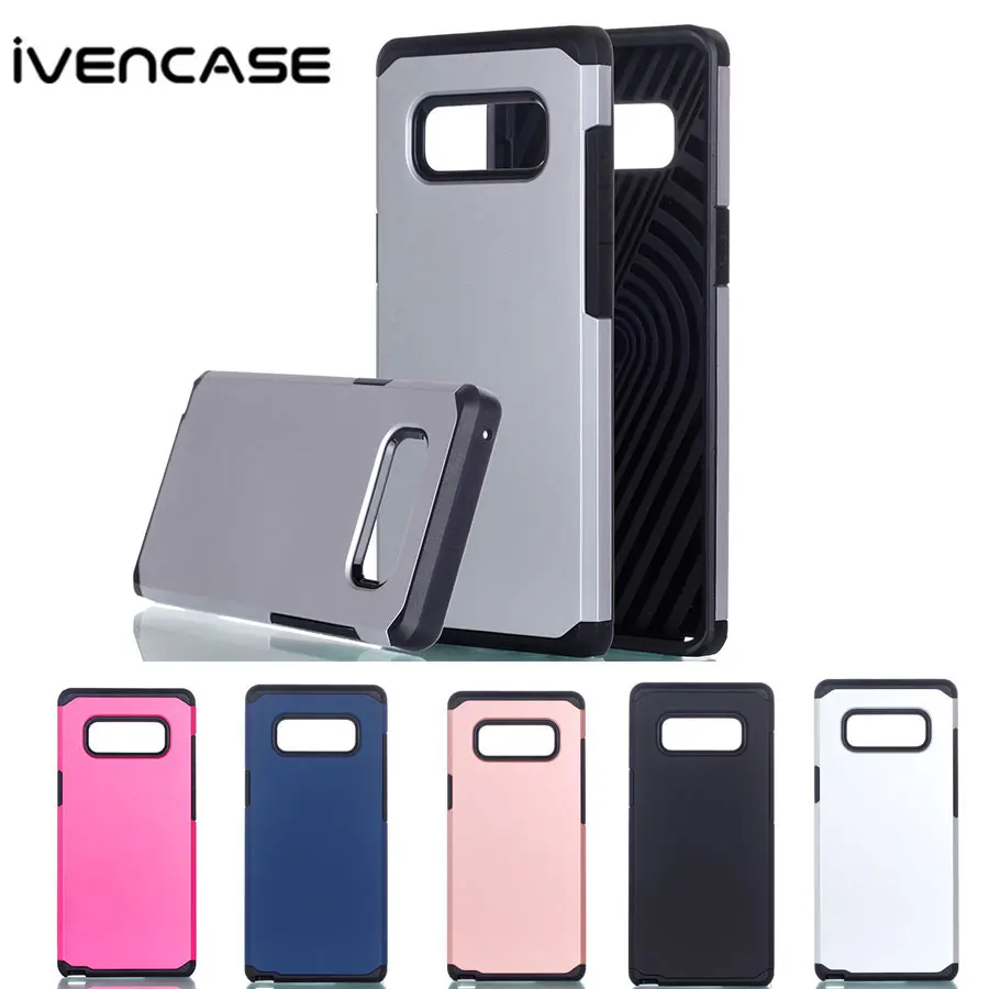 ivencase For Samsung Galaxy Note 8 Hard Plastic Phone Cases 2 in 1 Dual Matte Cool Fashion Luxury Business Back Cover | Мобильные