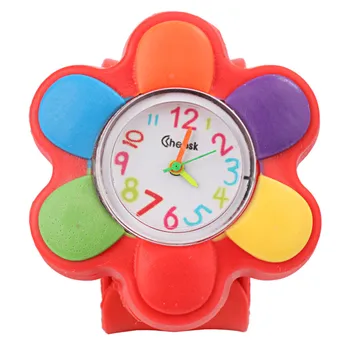 

Fashion Children Casual Quartz Watches Colorful flowers Waterproof Jelly Kids toys Clock boys and girls students watch