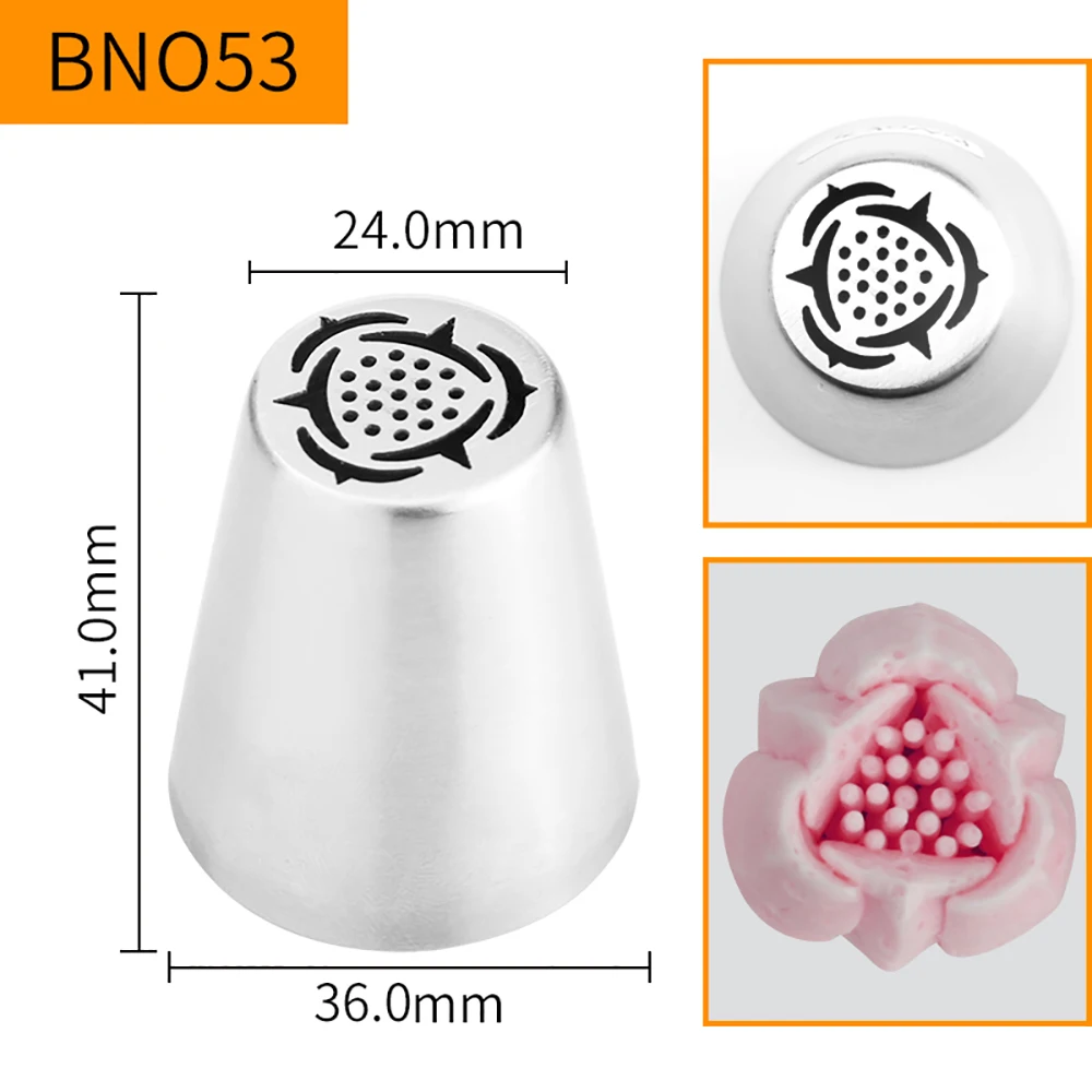 

New Large Russian tulip nozzles stainless Steel icing tips piping nozzles cakes cupcakes cake tool decorating tips#BNO53