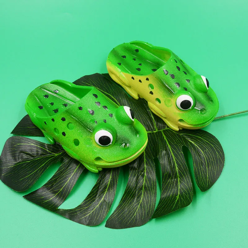 

Children Summer Frog Shape Slippers Baby Girl Boy Indoor Home Sandals Kids Water Beach Outdoor Shoes Flip Flops Animal Prints
