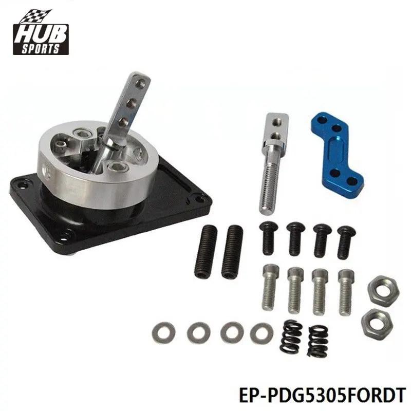 

ALUMINUM RACING SHORT THROW SHIFTER FOR 83-04 FORD MUSTANG T5 T-45 W/OD BLACK HU-PDG5305FORDT