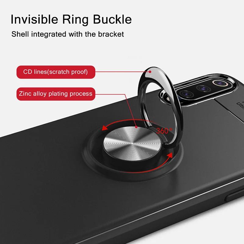 Чехол KEYSION для Xiaomi Mi 9 SE 8 Pro Lite мягкий магнитный автомобильный держатель Кольцо из