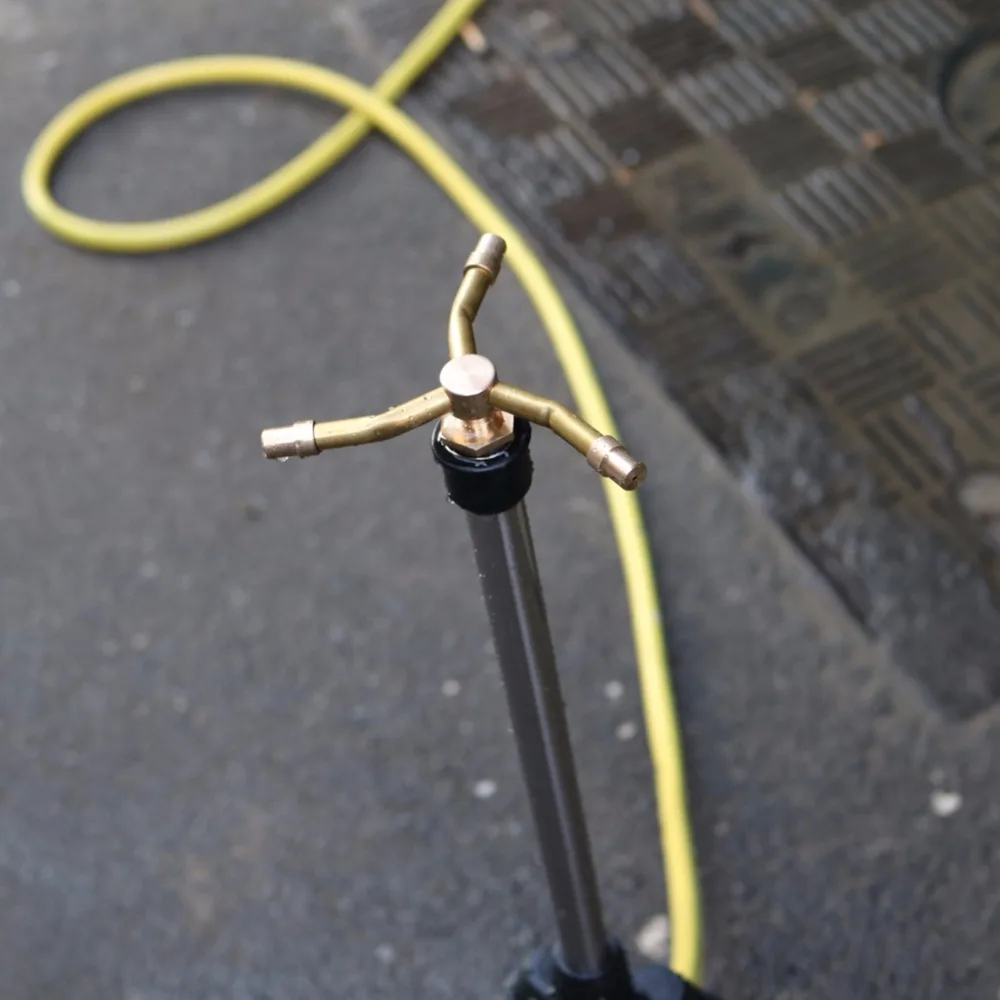 1/2 inch atomization micro-spray copper three-arm rotation spray roof cooling lawn automatic sprinkler garden sprinkler irrigation sprinklers drip irrigation sprinklers