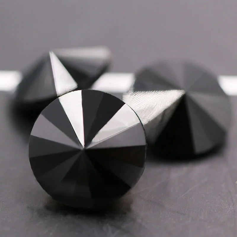 

High quality Black strass crystal glass round shape glue rhinestones for clothing wedding decoration nail art Accessories