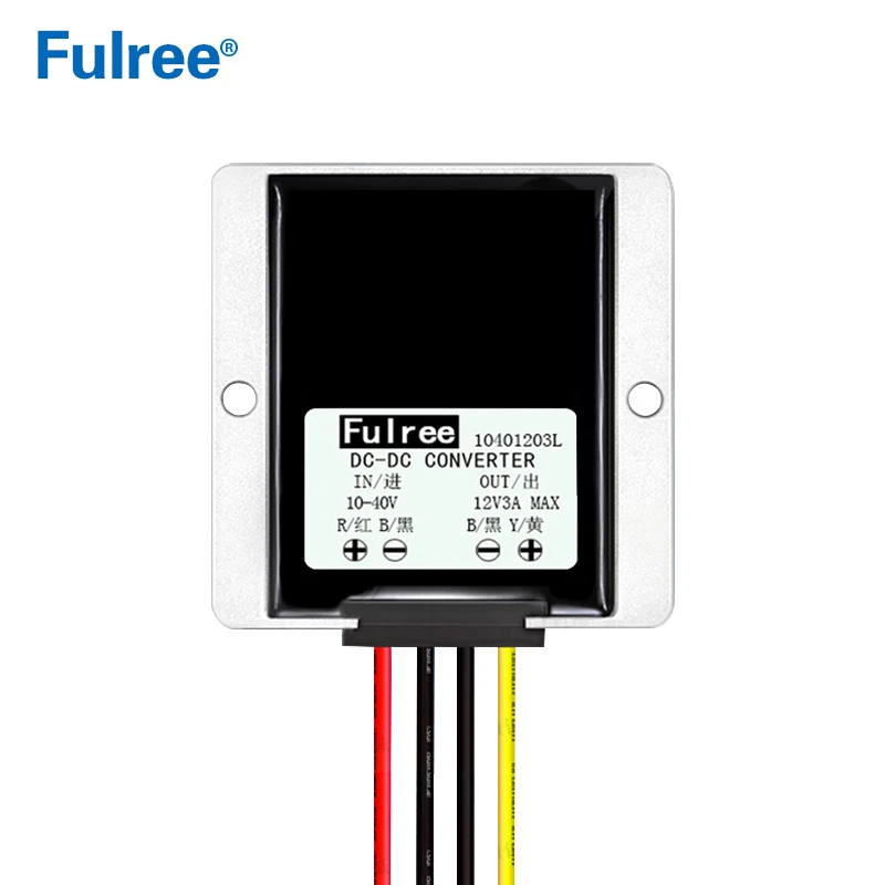 

DC 12V Regulator Voltage Stabilizer 24V(10-40V) Convert to 12V 3A Automatically Step Up Down Voltage Power Converter