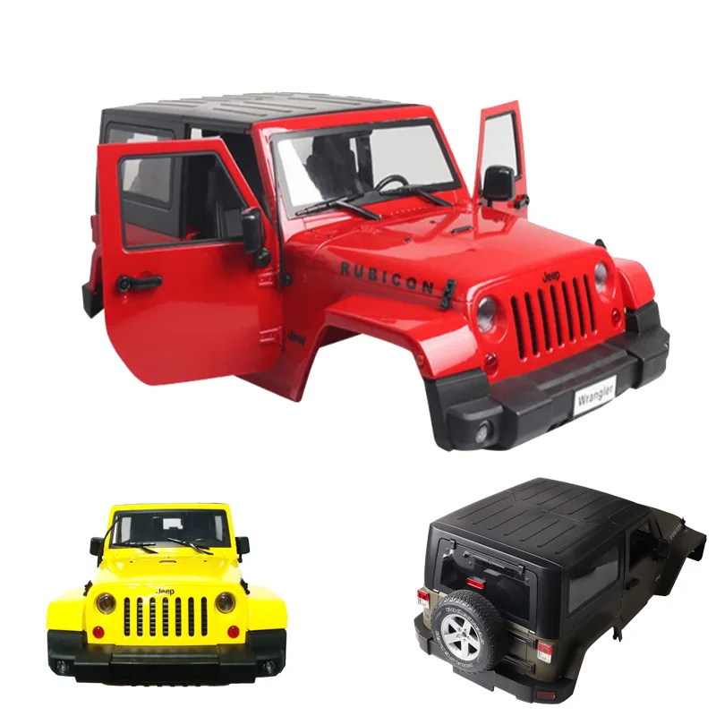 

1:10 RC Car Body Shell For Jeep Wrangler Rubicon 1/10 RC Crawler Car Axial SCX10 270mm Wheelbase Engine Cover Intake Grille part