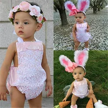 Autumn Summer Cute Newborn Baby Girl Clothing Lace Flower Tulle Bow Bodysuit Outfits Sunsuit