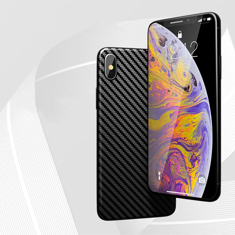 5 шт. Черная задняя крышка пленка для iPhone XR XS MAX мягкое углеродное волокно 11 Pro Max 6s 7