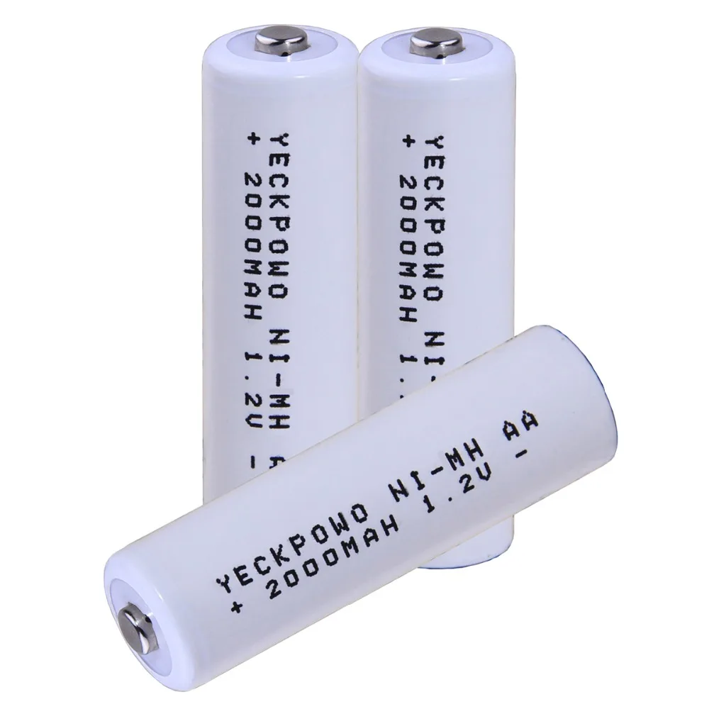 Real capacity! 3 pcs AA 1.2V NIMH rechargeable battery 2000mah for camera razor toy remote control flashlight | Электроника
