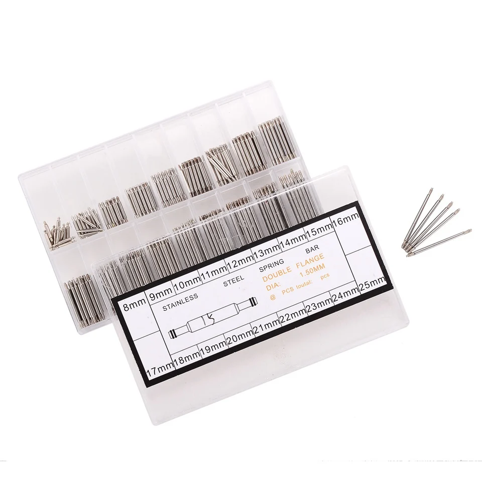 

360Pcs 8mm - 25mm Stainless Steel Watch Spring Bar Link Pins Tool TO09