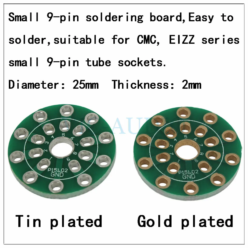 

4PCS FOR 9PIN EIZZ CMC Tube Socket Welding Plate Connecting Adapter plate Double-sided Amplifier Parts DIY Audio Free Shipping