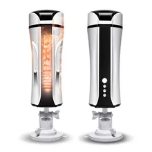 Vagina Masturbation Cup Sex Toys For Men Realistic Intelligent Voice Heating Pussy Male Masturbator Hand-free Suction Cup