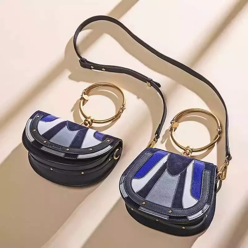 

Female bag retro color matching messenger bag shoulder Messenger bag high quality fashion high-end ladies handbag free shipping