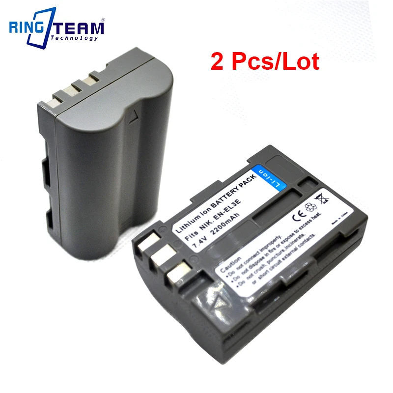 2 Pz/Lotto Enel3E En-El3E Batteria Per Nikon D300 D300S D200 D100 D700 D90 D80 D70 D70S D50 D-100 D-300 D-70 D-90 Slr Fotocamere Reflex Digitali