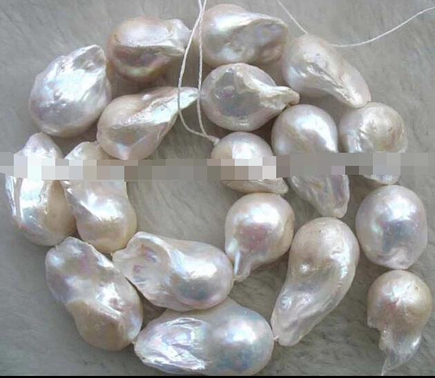 

b 000405 freshwater peral white reborn keshi drop 15.5" nature