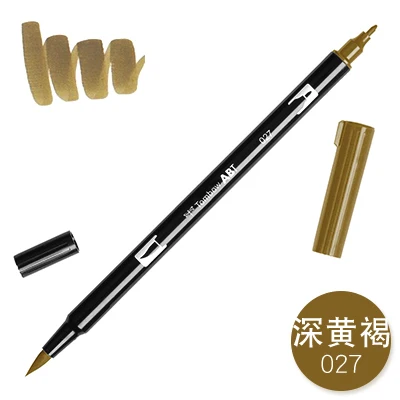 1 шт. TOMBOW AB-T Япония 96 цветов двойная головка художественная кисть ручка маркер Профессиональный водный маркер ручка для рисования - Цвет: 027