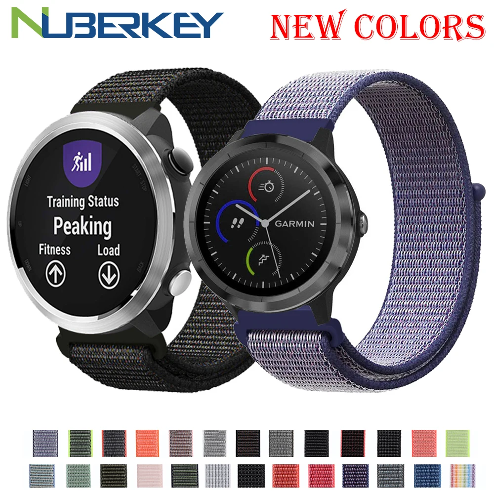 

Woven Nylon Replacement Strap for Garmin Vivoactive3 3 trainer Vivomove HR Smart wristband for Forerunner 645 Music Wriststrap