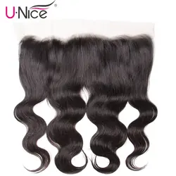 Волосы UNICE Body Wave перуанские Кружева Фронтальная свободная часть человеческих волос Кружева Закрытие Размер 13 "x 4" Натуральные Цветные