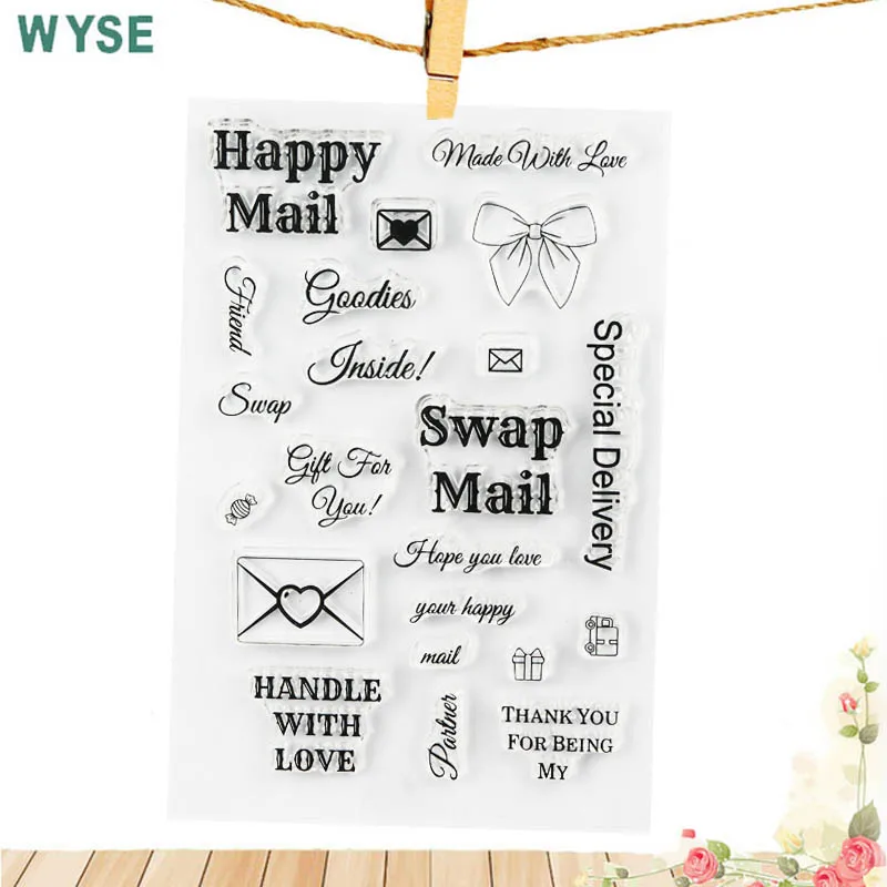 WYSE Email Calendar Word прозрачные силиконовые штампы прозрачная печать для DIY