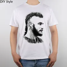 Ragnar Lothbrok Vikings Ragnar Lodbrok Pop Kunst Vikings T-shirt Top Reiner Baumwolle Männer t-shirt Neue Design Hohe Qualität