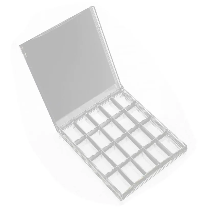 Haicar Органайзер 20 Прозрачные сетки акриловая коробка для хранения Стразы бусины украшения ювелирных изделий дизайн ногтей