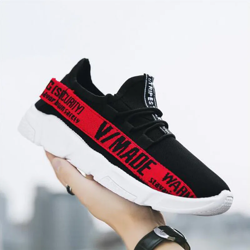 2019 New Spring And Autumn Men Sports Shoes College Style Wild Casual Breathable Men's Shoes Letter Decoration Walking Shoes