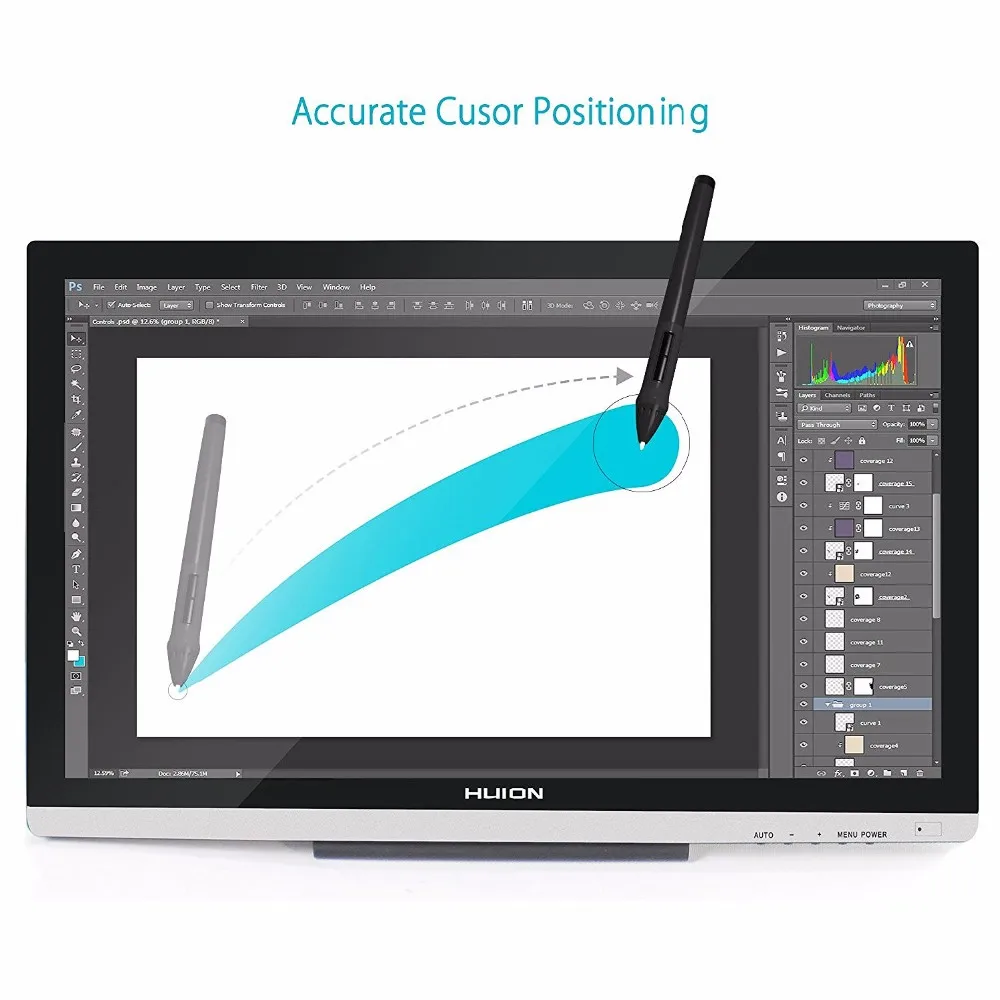 Huion GT220 v2 Graphic Tablet Professional Drawing Monitor 21.5" IPS HD Touch Screen Display FOR 3D Tooling Teaching Animation