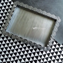 Новое поступление серебро кекс металлический поднос Утюг конфеты плиты Торт украшая аксессуар инструменты в винтажном стиле кухонная посуда формы для выпечки