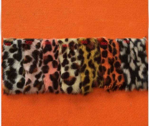 

Super soft imitation rabbit leopard print 3-color leopard artificial plush Clothing toy jacquard plush fabric160*90cm (one yard)