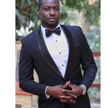 

Navy Blue Shawl Lapel Costume Homme Mariage 2020 Mens Formal Suits for Wedding Groom Suits 2 Pieces Wedding Tuxedo Suits for Man
