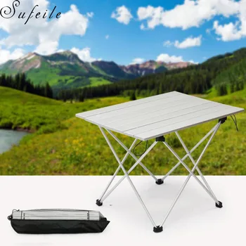

SUFEILE Outdoor Camping Portable Folding Table Aluminum Ultra Light Portable Computer Desk Barbecue Pendulum Leisure Table D50