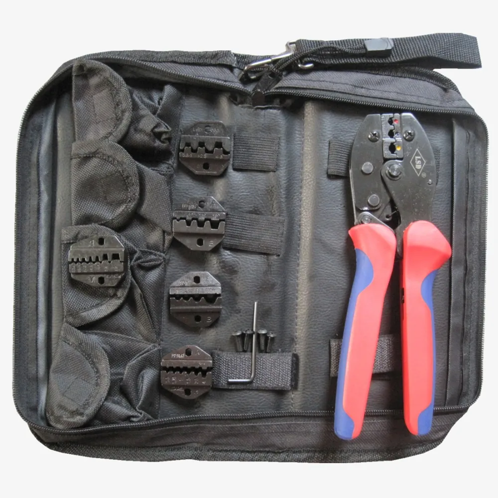

Crimping tools kit tool set with terminal crimper pliers and 5pcs replaceable jaws crimping dies LY-K30J-3