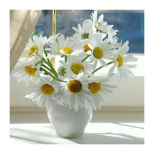 Полный квадратный алмаз 5D DIY Алмазная картина фото на заказ белые ромашки 3D вышивка крестиком Мозаика Декор