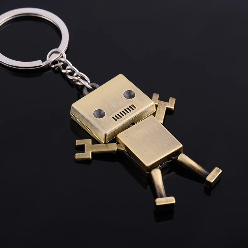 robot keychain key ring high quality chaveiro portachiavi creative key
