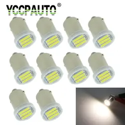 YCCPAUTO Ba9s белый 6500 К водить автомобиль H6W T4W лампы 12 В 7020 3SMD свет поворотов номерных знаков резервного копирования резерв лампы 10 шт