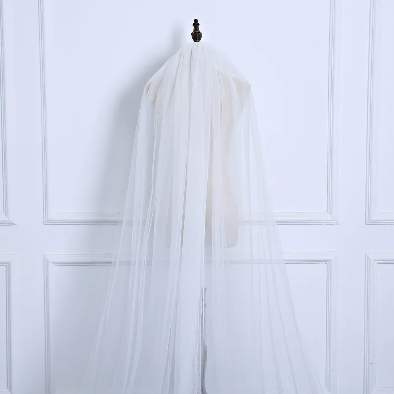 3M *1.6M Wedding Veil Two Layers Simple Voile mariage with Comb Cheap Bridal Veil 3M *1.6M Wedding Veil Two Layers Simple Voile mariage with Comb Cheap Bridal Veil