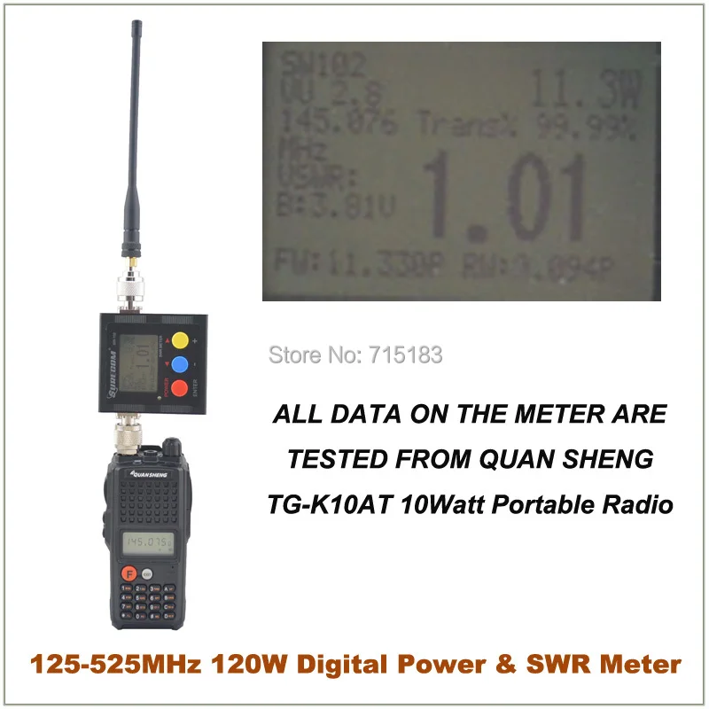 Surecom sw-102 sw102 счетчик частоты VHF/UHF surecom повторителя 120 Вт цифровой КСВ Мощность и КСВ-метр с 2 шт. РФ адаптер