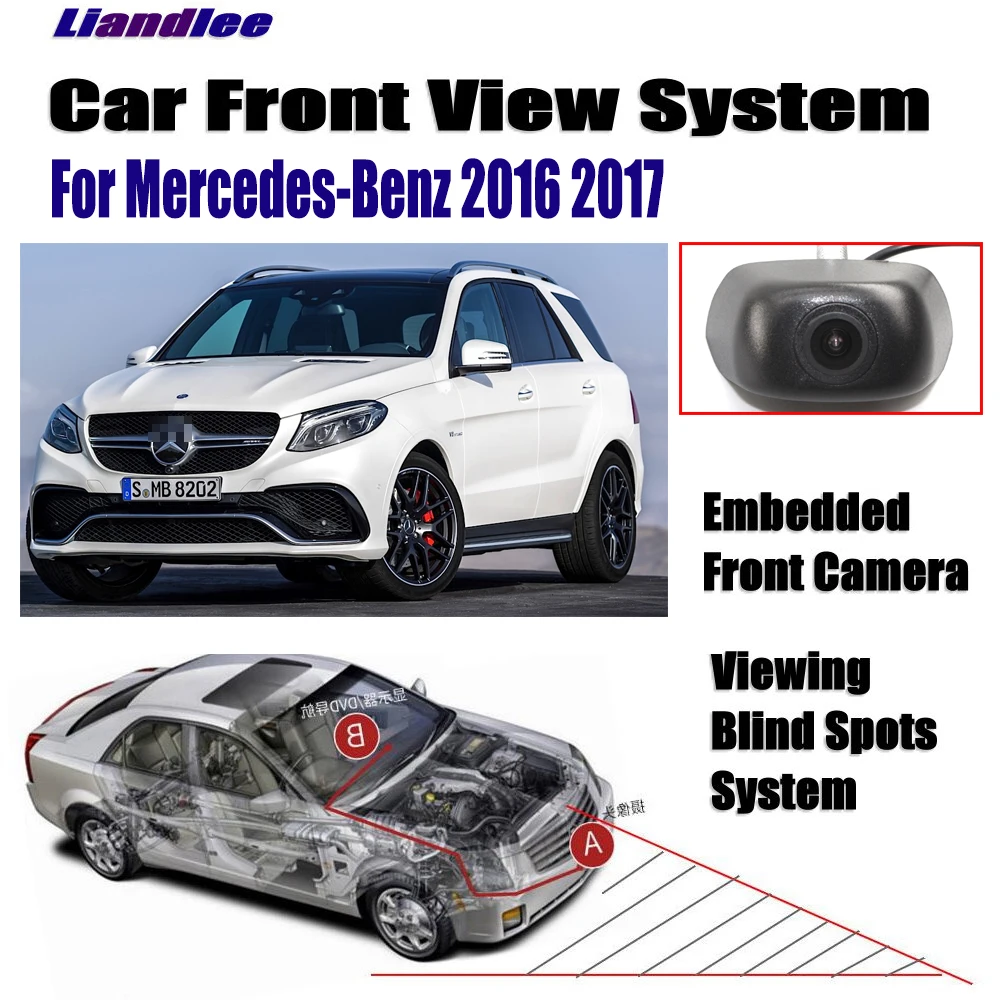 Автомобильная Камера Переднего Вида с логотипом для Mercedes Benz 2016 2017 (камера заднего