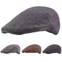 Для мужчин классические зимние теплые береты вождения Гольф Кепки Повседневное Cabbie Газетчик шляпа Новый HATCS0241