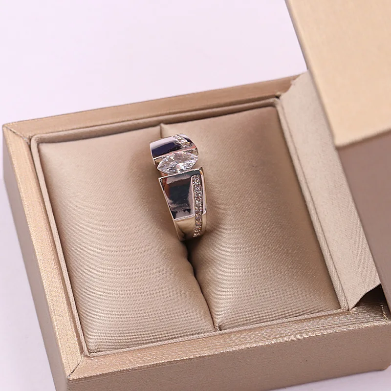 Уникальное Стильное женское кольцо с цирконием, роскошное обручальное кольцо серебряного цвета 925 пробы, винтажные обручальные кольца для женщин