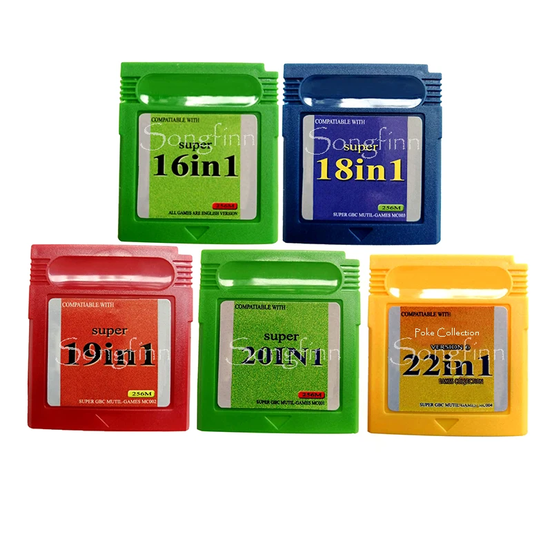 

16 in 1 18 19 20 22 Poke Video Game Memory Cartridge English Language Card for 16 Bit Console Save