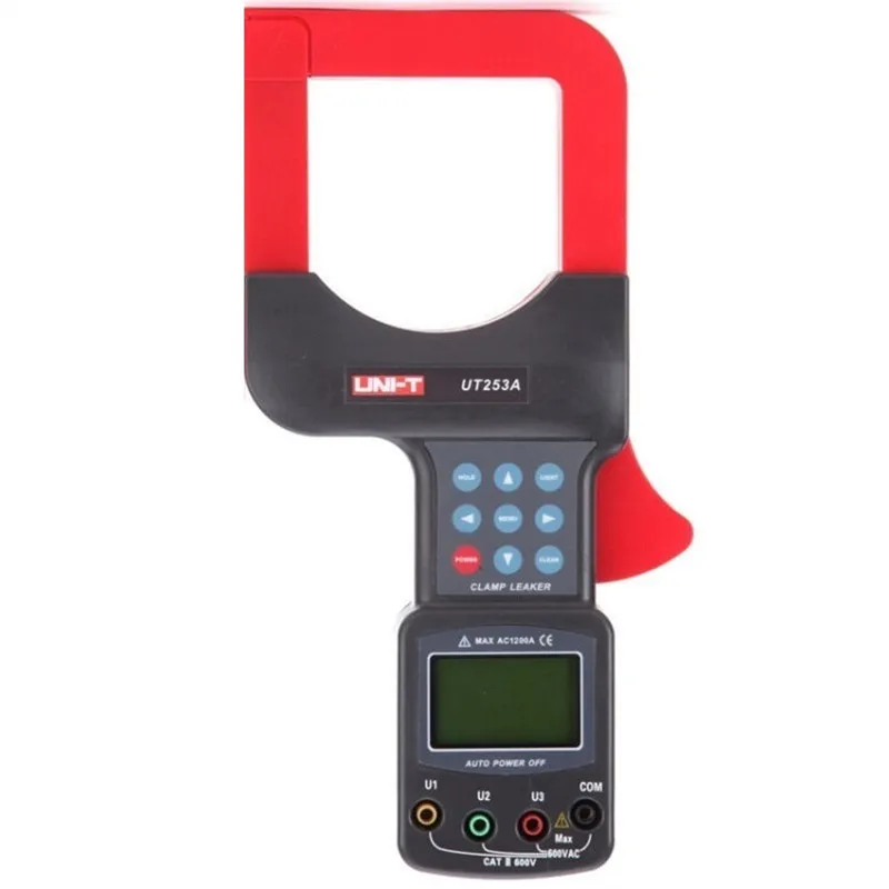 

UNI-T UT253A Large Diameter Clamp Leakage Current Meter, 1200A Leak Clamp Meter Data Storage LCD Backlight RS-232 Data Transfer