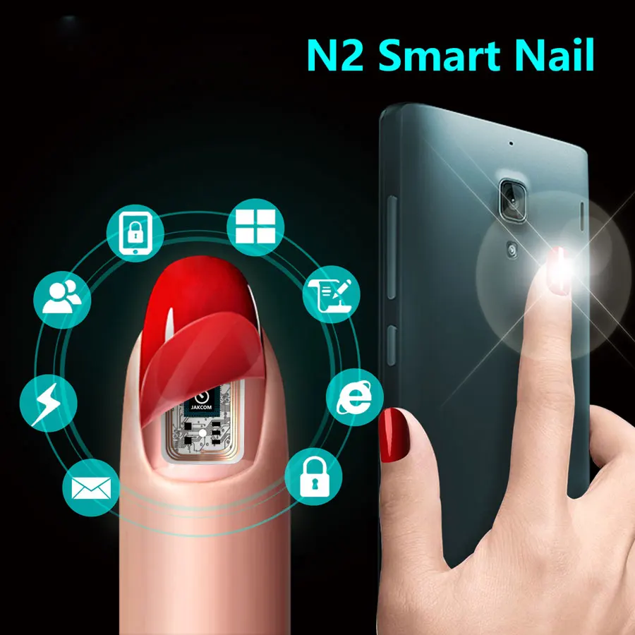 N2 умный стикер для ногтей NFC Блокировка Наклейка Рождество 3D дизайн тату N3