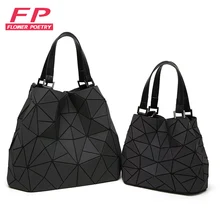 Blume poesie Tasche Frauen Luminous Bao Bao Eimer tasche Diamant Geometrie Umhängetaschen Einfachen Klapp Handtaschen Damen Messenger Bags