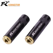 Гладкий черный Jack 3,5 аудио со штекера на гнездо 3,5 мм 3 полюс стерео разъем позолоченный разъем провода наушники "сделай сам"